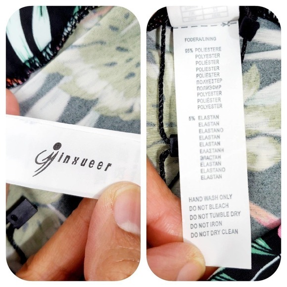 Minxueer Women Tropical Swim High Rise Floral Shorts Sz 18W Vacation  Coastal - Picture 6 of 9